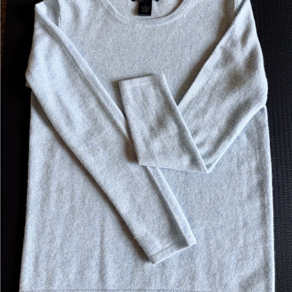 Preswick & Moore Heather Powder Blue Cashmere Sweater